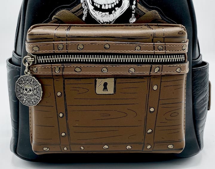 Loungefly Pirates of the Caribbean Mini Backpack Disney POTC Bag Front Pocket Treasure Chest