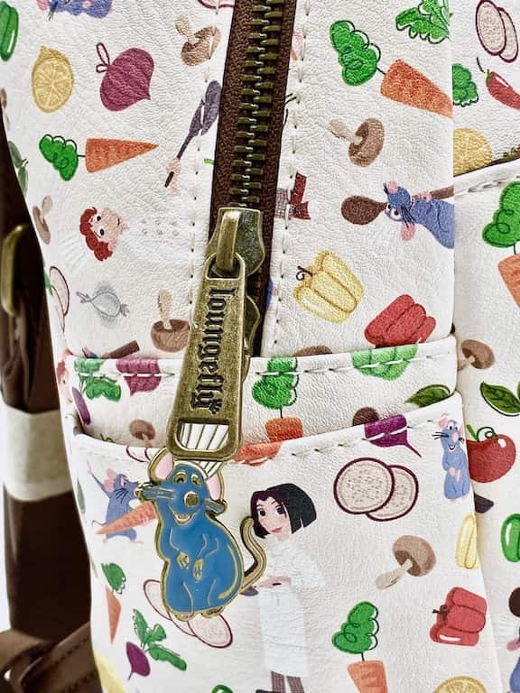 Loungefly Ratatouille AOP Mini Backpack Disney Pixar Vegetables Bag Zips And Keyring