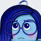 Loungefly Sadness Mini Backpack Disney Pixar Inside Out Cosplay Bag Head And Glasses Appliques