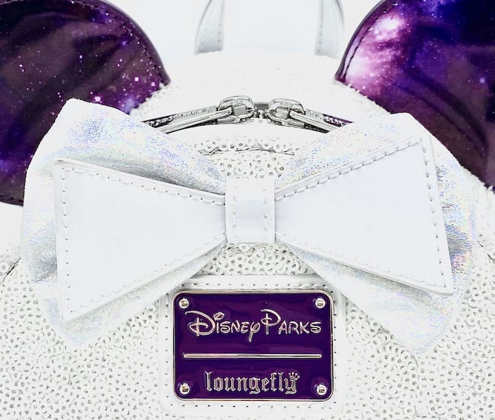 Loungefly Space Mountain MMMA Backpack Minnie Mouse Main Attraction Bag Front Bow Applique
