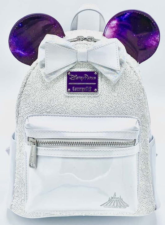 Loungefly Space Mountain MMMA Backpack Minnie Mouse Main Attraction Bag Front Full View