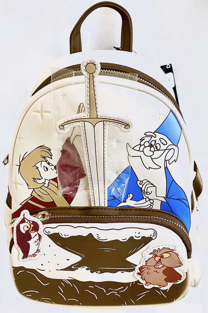 Loungefly Sword in the Stone Mini Backpack Disney Bag Front Applique 1