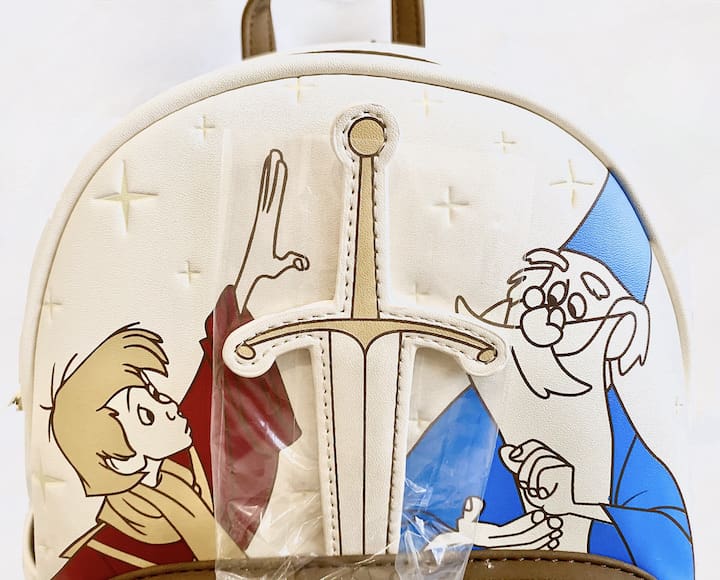 Loungefly Sword in the Stone Mini Backpack Disney Bag Front Applique 2