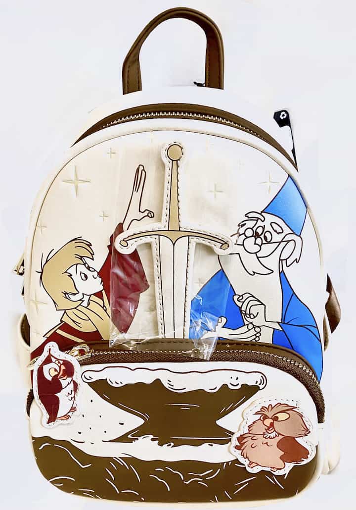 Loungefly Sword in the Stone Mini Backpack Disney Bag Front