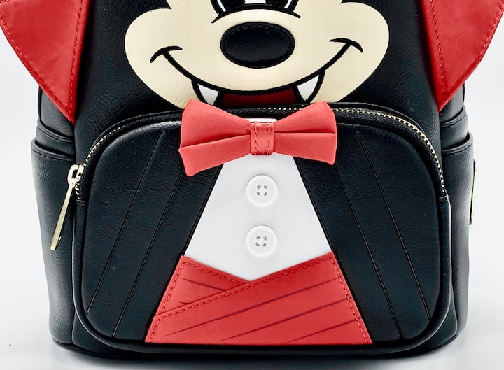 Loungefly Vampire Mickey Mouse Mini Backpack Disney Dracula Bag Front Pocket
