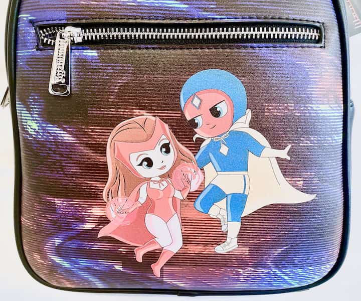 Loungefly Wandavision Mini Backpack Disney Scarlet Witch Chibi Bag Front Pocket