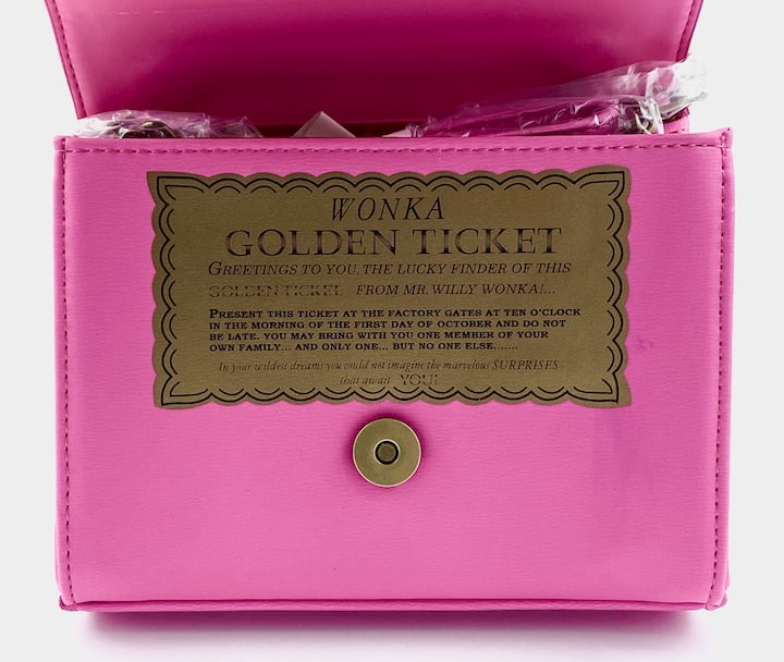 Loungefly Wonka Bar Crossbody Bag Charlie and the Chocolate Factory Handbag Golden Ticket