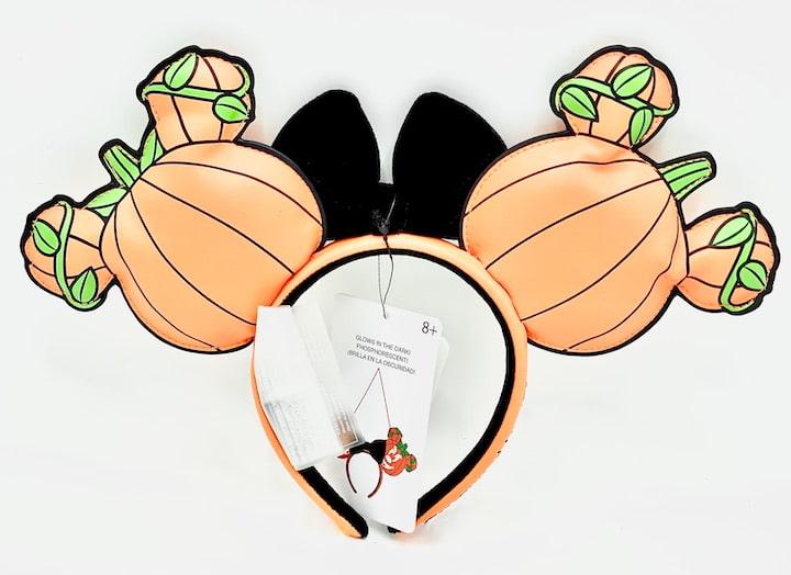 Mickey Mouse Pumpkin Ears Mick-O-Lantern Headband Loungefly Disney Back