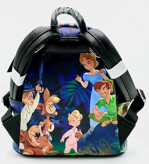 Peter Pan Scenes Mini Backpack Loungefly Disney Bag Tropical Lost Boys Back