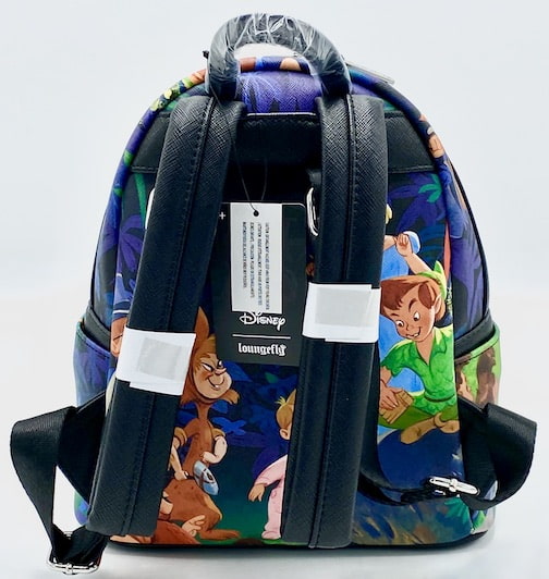 Peter Pan Scenes Mini Backpack Loungefly Disney Bag Tropical Lost Boys Straps