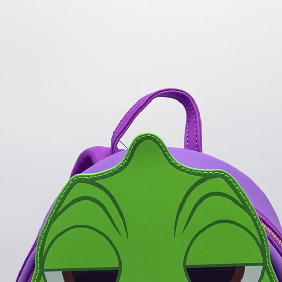 Loungefly Pascal Mini Backpack Disney Princess Tangled Rapunzel Bag Video